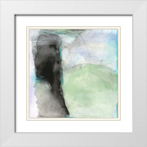 Converge White Modern Wood Framed Art Print with Double Matting by Oppenheimer, Michelle