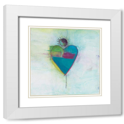 Colorful Expression IV White Modern Wood Framed Art Print with Double Matting by Oppenheimer, Michelle