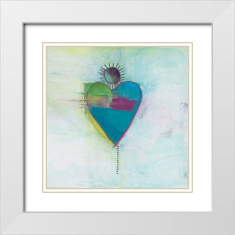 Colorful Expression IV White Modern Wood Framed Art Print with Double Matting by Oppenheimer, Michelle