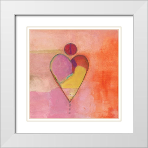 Colorful Expression VII White Modern Wood Framed Art Print with Double Matting by Oppenheimer, Michelle