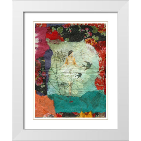 Carmen White Modern Wood Framed Art Print with Double Matting by Oppenheimer, Michelle