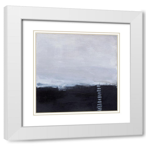 Staircase I White Modern Wood Framed Art Print with Double Matting by Oppenheimer, Michelle