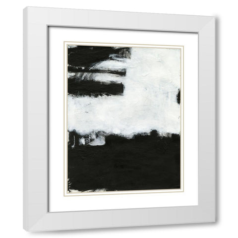 Abstracta White Modern Wood Framed Art Print with Double Matting by Oppenheimer, Michelle
