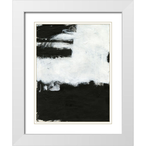 Abstracta White Modern Wood Framed Art Print with Double Matting by Oppenheimer, Michelle