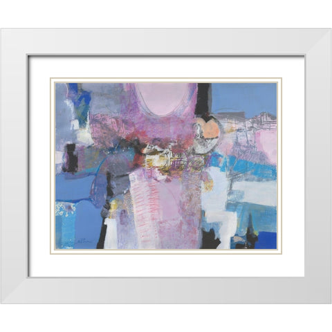 Simpatia White Modern Wood Framed Art Print with Double Matting by Piovan, Maurizio