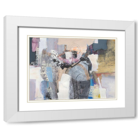 Ã¨ ok White Modern Wood Framed Art Print with Double Matting by Piovan, Maurizio