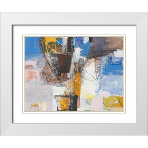 Vacanze White Modern Wood Framed Art Print with Double Matting by Piovan, Maurizio