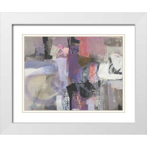 Tempo Fa White Modern Wood Framed Art Print with Double Matting by Piovan, Maurizio