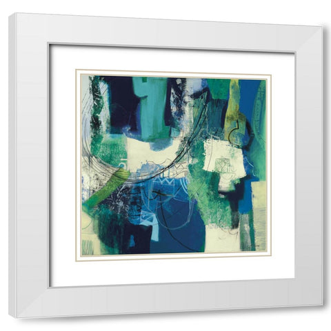 Essenza White Modern Wood Framed Art Print with Double Matting by Piovan, Maurizio