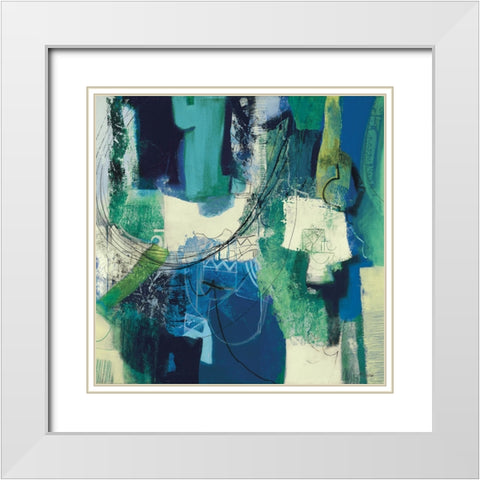 Essenza White Modern Wood Framed Art Print with Double Matting by Piovan, Maurizio