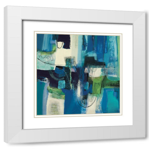 Trasparenze White Modern Wood Framed Art Print with Double Matting by Piovan, Maurizio