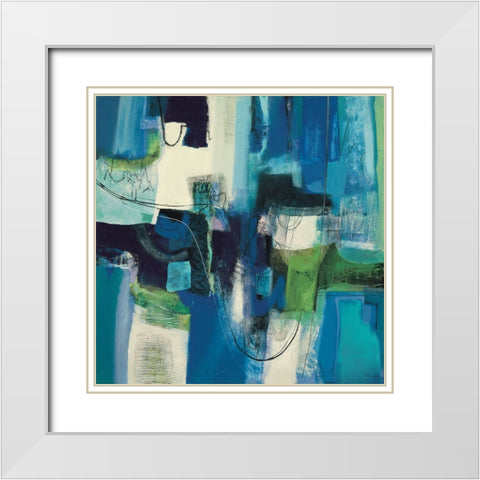 Trasparenze White Modern Wood Framed Art Print with Double Matting by Piovan, Maurizio