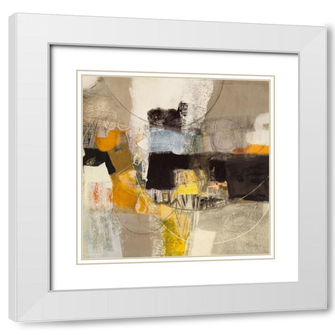 Insieme White Modern Wood Framed Art Print with Double Matting by Piovan, Maurizio