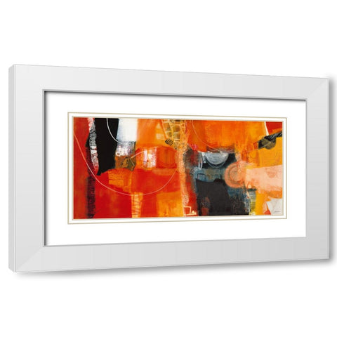 Amicizia White Modern Wood Framed Art Print with Double Matting by Piovan, Maurizio
