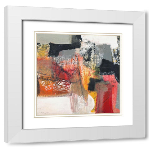Passione I White Modern Wood Framed Art Print with Double Matting by Piovan, Maurizio