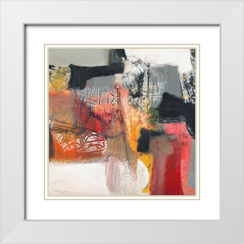 Passione I White Modern Wood Framed Art Print with Double Matting by Piovan, Maurizio