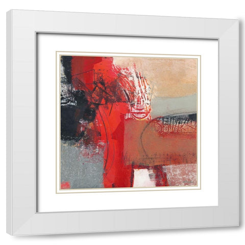 Passione II White Modern Wood Framed Art Print with Double Matting by Piovan, Maurizio