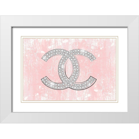 Logo White Modern Wood Framed Art Print with Double Matting by Pavlova, Martina