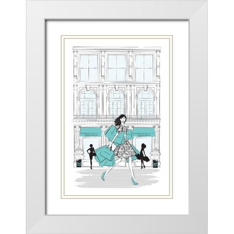 Shop New York White Modern Wood Framed Art Print with Double Matting by Pavlova, Martina