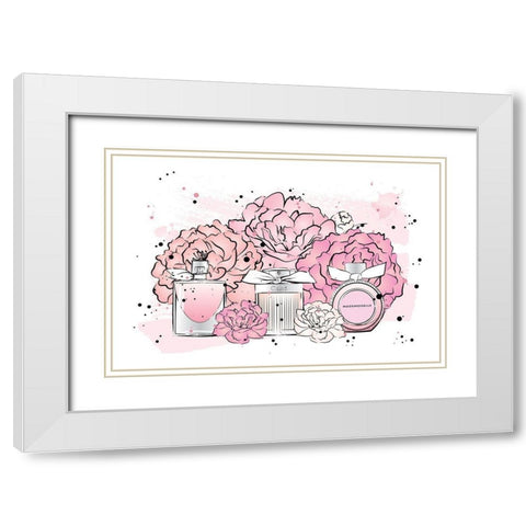 Peony Fragrance White Modern Wood Framed Art Print with Double Matting by Pavlova, Martina