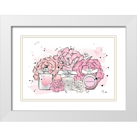 Peony Fragrance White Modern Wood Framed Art Print with Double Matting by Pavlova, Martina