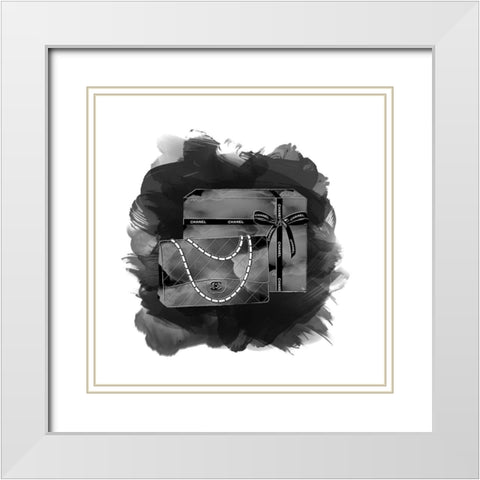 Black Bag White Modern Wood Framed Art Print with Double Matting by Pavlova, Martina