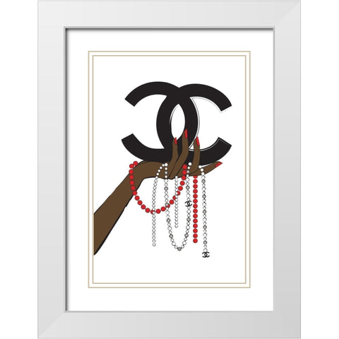 Jewelry II White Modern Wood Framed Art Print with Double Matting by Pavlova, Martina