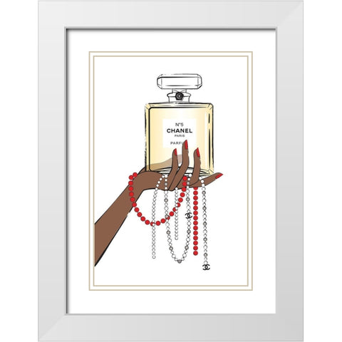 Jewelry III White Modern Wood Framed Art Print with Double Matting by Pavlova, Martina