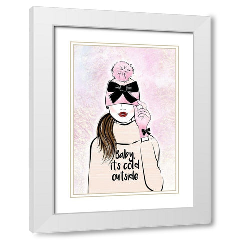 Cold Outside White Modern Wood Framed Art Print with Double Matting by Pavlova, Martina