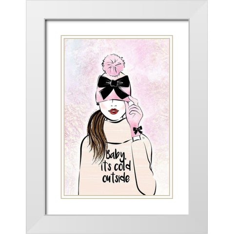 Cold Outside White Modern Wood Framed Art Print with Double Matting by Pavlova, Martina