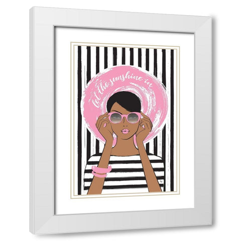 Sunshine Girl I White Modern Wood Framed Art Print with Double Matting by Pavlova, Martina