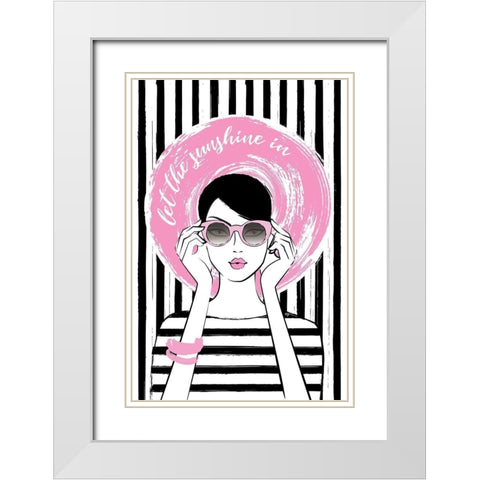 Sunshine Girl II White Modern Wood Framed Art Print with Double Matting by Pavlova, Martina