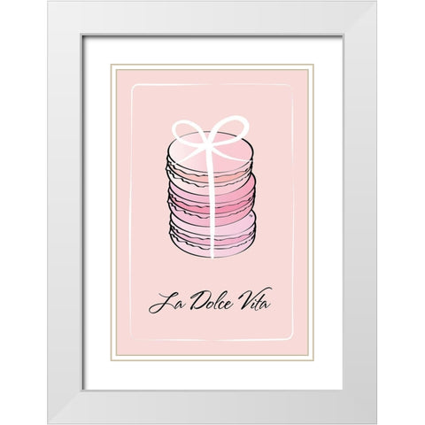 La Dolce Vita White Modern Wood Framed Art Print with Double Matting by Pavlova, Martina
