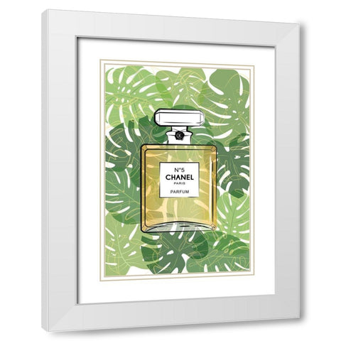 Tropical White Modern Wood Framed Art Print with Double Matting by Pavlova, Martina