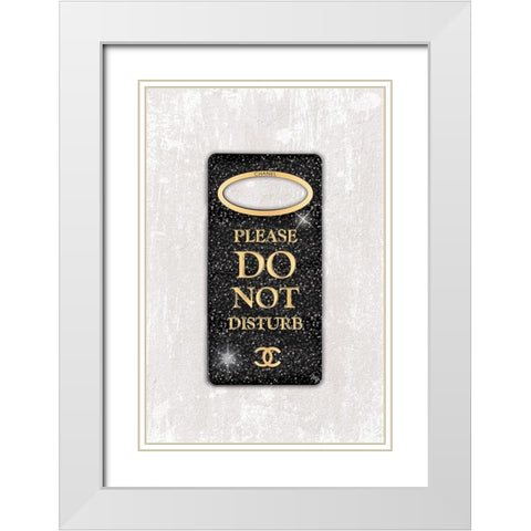 Do Not Disturb White Modern Wood Framed Art Print with Double Matting by Pavlova, Martina