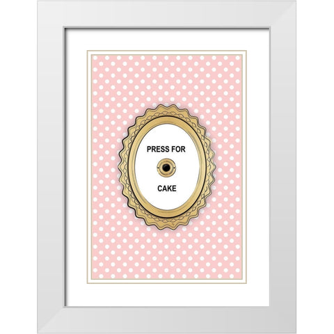 Press 4 Cake White Modern Wood Framed Art Print with Double Matting by Pavlova, Martina