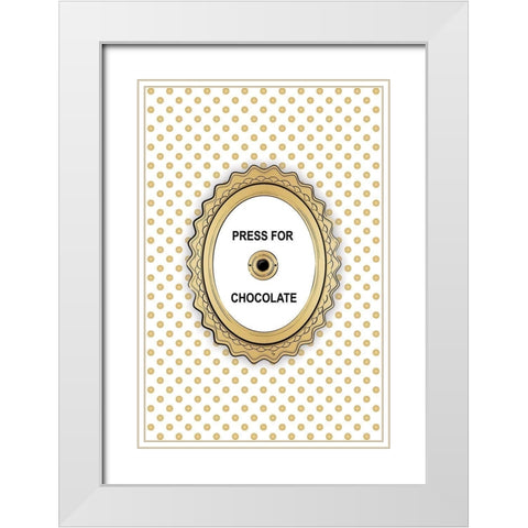 Press 4 Chocolate White Modern Wood Framed Art Print with Double Matting by Pavlova, Martina