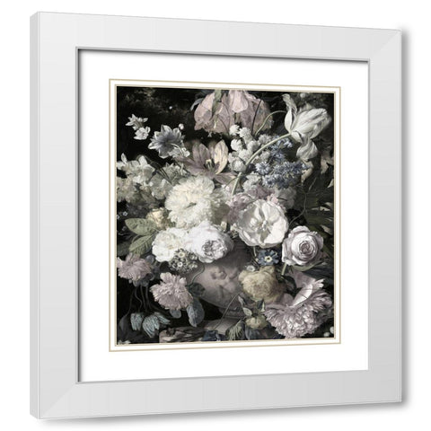 Glorious Bouquet I White Modern Wood Framed Art Print with Double Matting by McQueen, Angela
