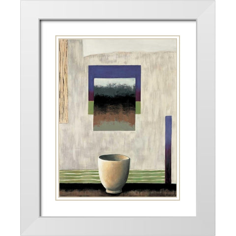 Tranquil I White Modern Wood Framed Art Print with Double Matting by Richardson, Melissa