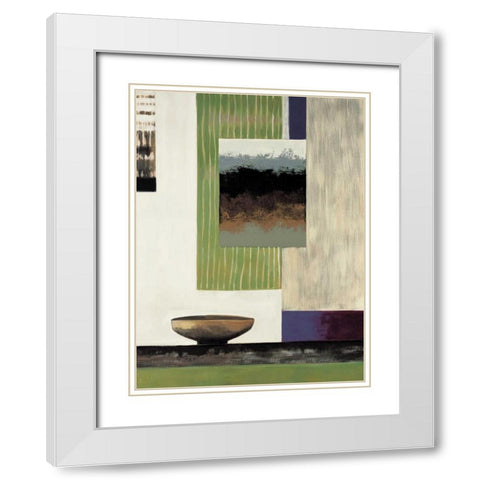 Tranquil II White Modern Wood Framed Art Print with Double Matting by Richardson, Melissa