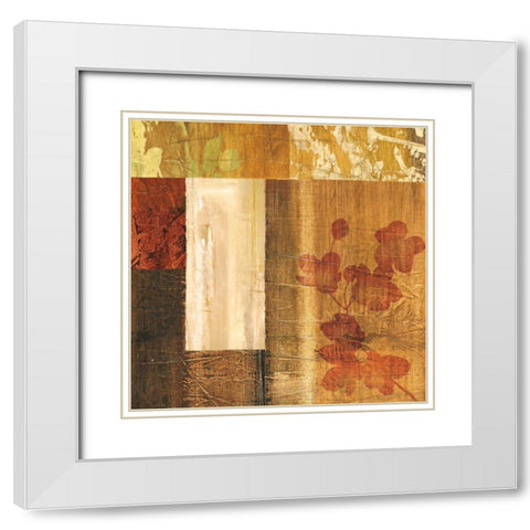 Ensemble naturel I White Modern Wood Framed Art Print with Double Matting by Reynaud, Martine