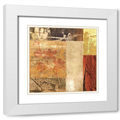 Ensemble naturel II White Modern Wood Framed Art Print with Double Matting by Reynaud, Martine