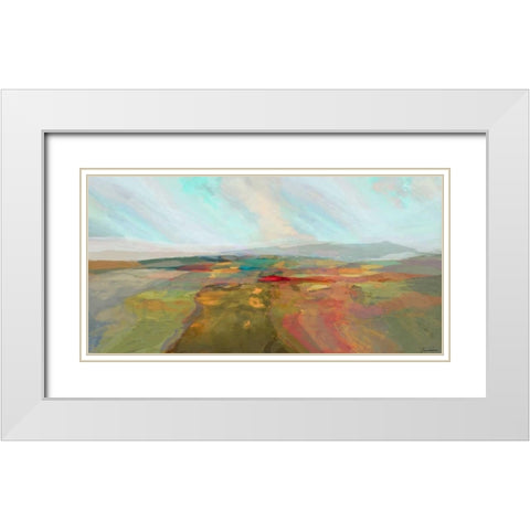 Cascade I White Modern Wood Framed Art Print with Double Matting by Tienhaara, Michael