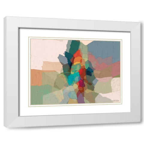 Cascade III White Modern Wood Framed Art Print with Double Matting by Tienhaara, Michael
