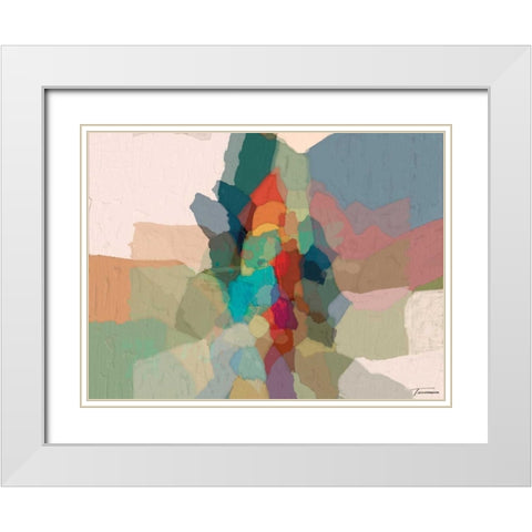 Cascade III White Modern Wood Framed Art Print with Double Matting by Tienhaara, Michael