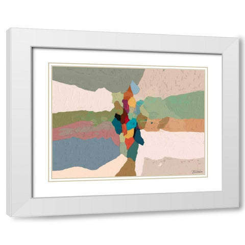 Cascade IV White Modern Wood Framed Art Print with Double Matting by Tienhaara, Michael