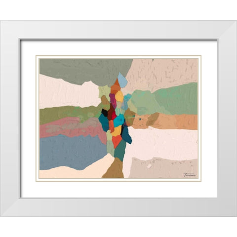 Cascade IV White Modern Wood Framed Art Print with Double Matting by Tienhaara, Michael