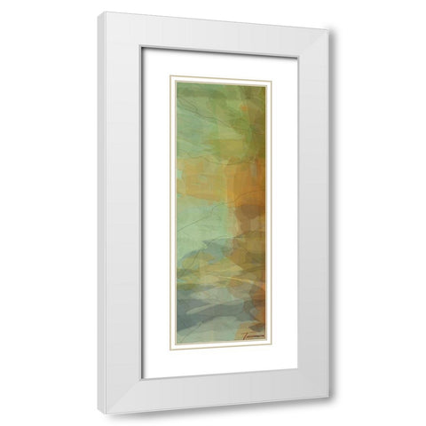 Passages Tryptic Left White Modern Wood Framed Art Print with Double Matting by Tienhaara, Michael