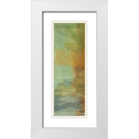 Passages Tryptic Left White Modern Wood Framed Art Print with Double Matting by Tienhaara, Michael