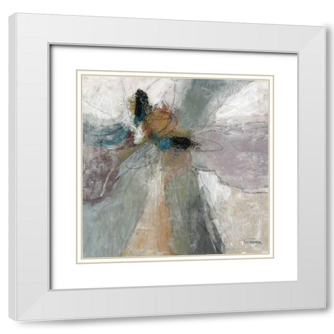 Placidity I White Modern Wood Framed Art Print with Double Matting by Tienhaara, Michael